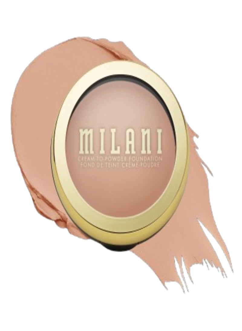 Milani Conceal + Perfect Smooth Finish Cream to Powder Foundation – 220 Creamy Natural | Full Coverage, Lightweight, Natural Matte Finish, Buildable Formula, Long-Lasting Wear, Vegan & Cruelty-Free