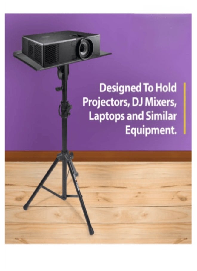 HPS-290B Professional Tripod Projector Mixer Stand – Adjustable Height, Lightweight, and Portable (Black)