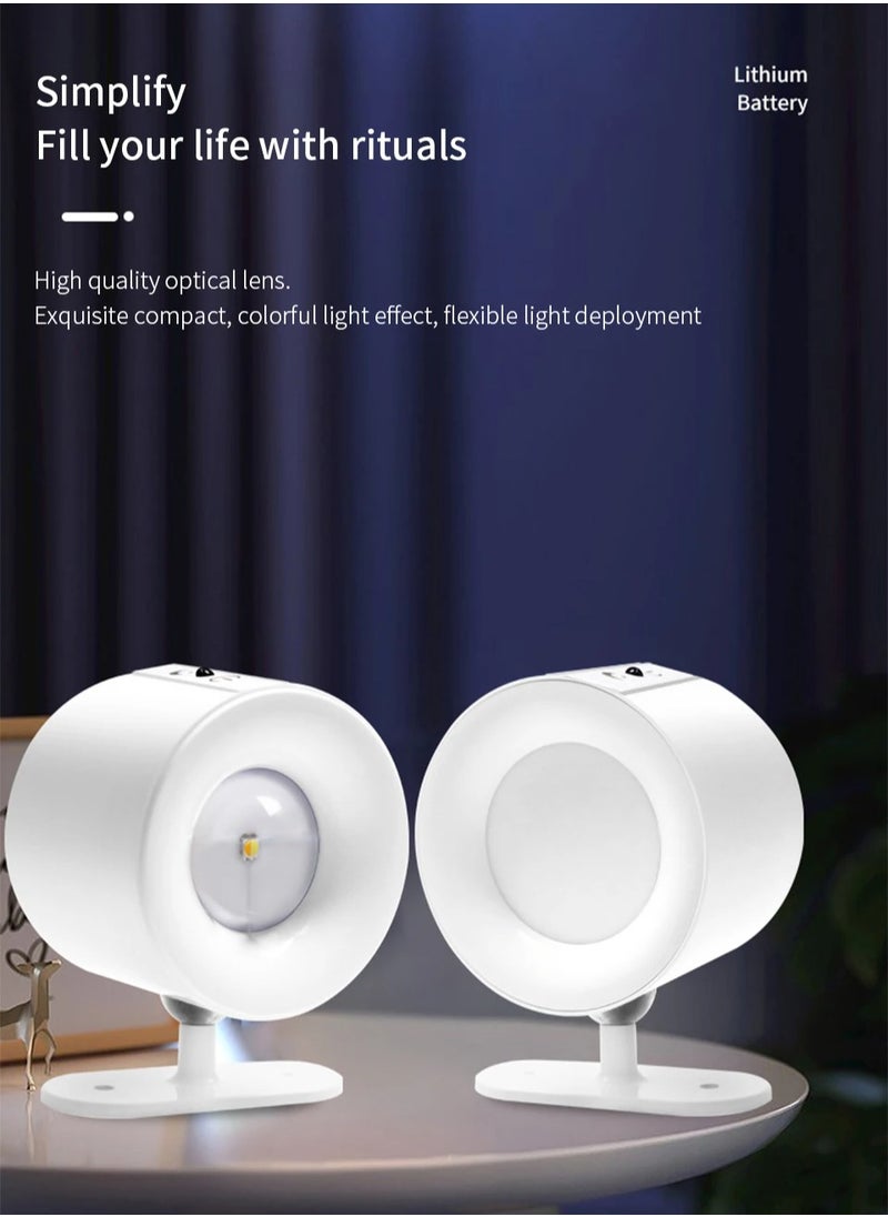 LED Wall Sconce, Wall Mounted Lamp with USB Port, 3 Color Temperature and 3 Brightness Level, 360°Rotate Magnetic Ball, Cordless Wall Light for Reading Bedside,White