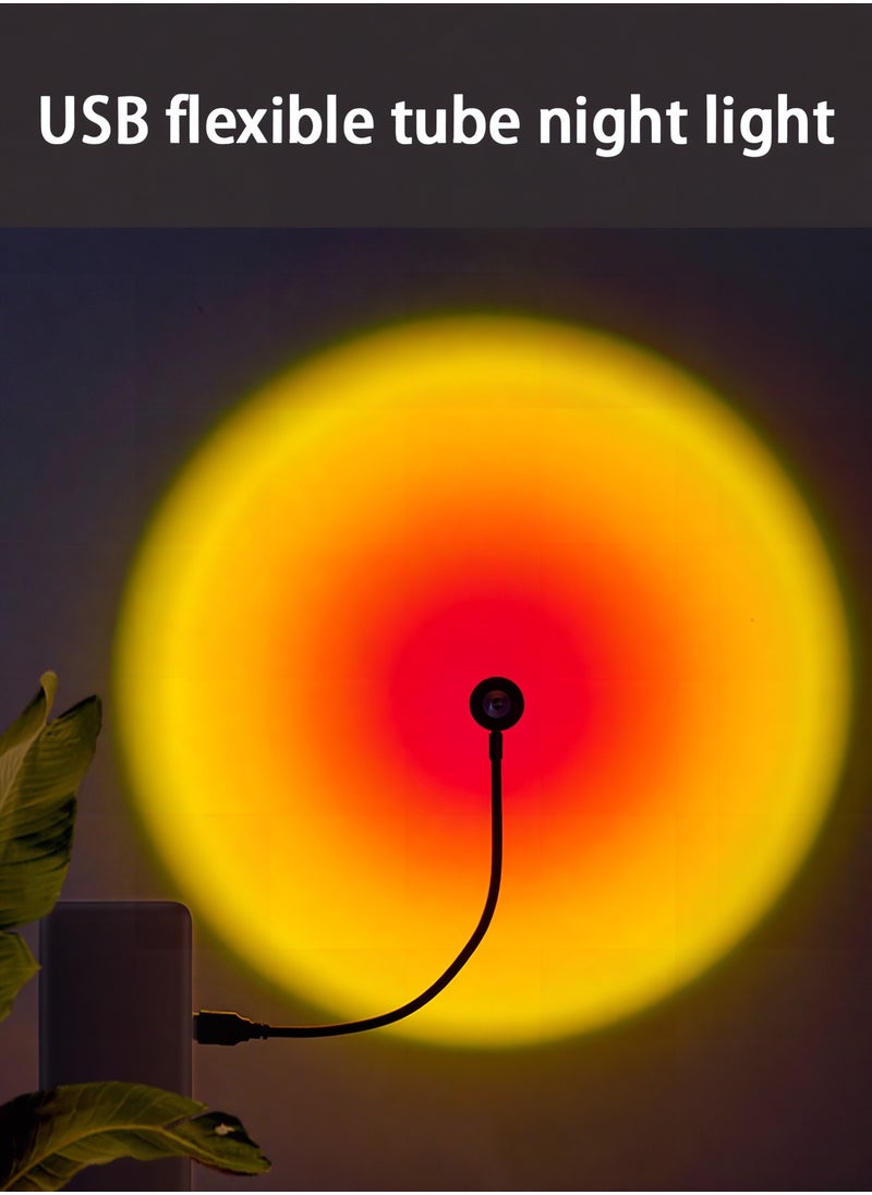 USB LED Lamp, Holiday Atmosphere Decorative Lights, Portable Reading and Office Travel Lamp, 360-Degree Omni-Directional Flexible Tube, USB Plug-and-Play TV Wall Background Lamp