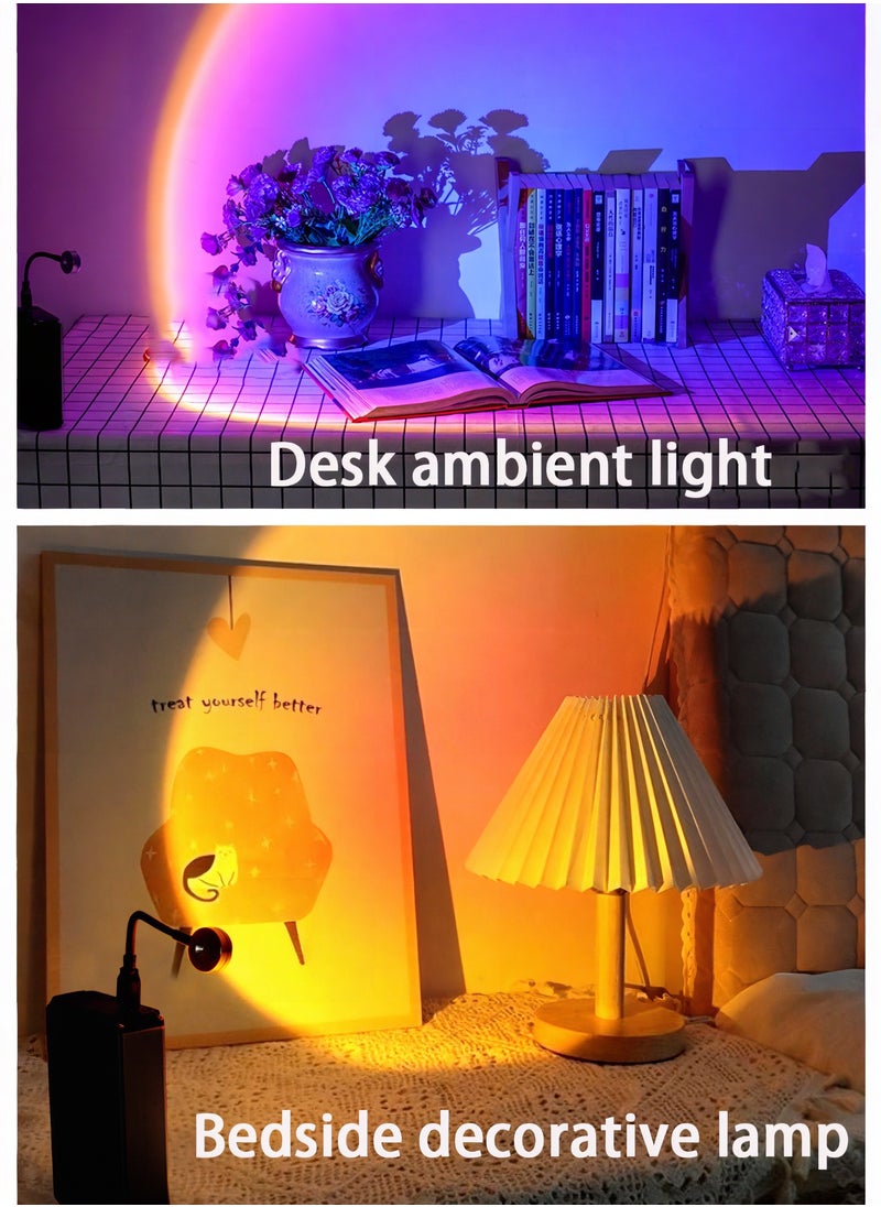 USB LED Lamp, Holiday Atmosphere Decorative Lights, Portable Reading and Office Travel Lamp, 360-Degree Omni-Directional Flexible Tube, USB Plug-and-Play TV Wall Background Lamp