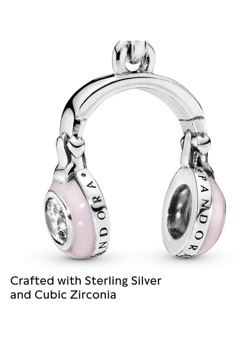 PANDORA Jewelry Headphone Pendant 925 Sterling Silver Cubic Zirconia