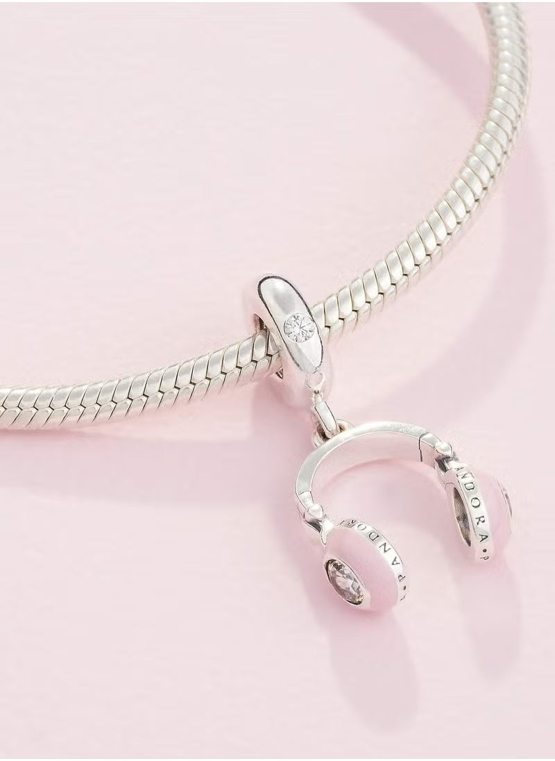 PANDORA Jewelry Headphone Pendant 925 Sterling Silver Cubic Zirconia
