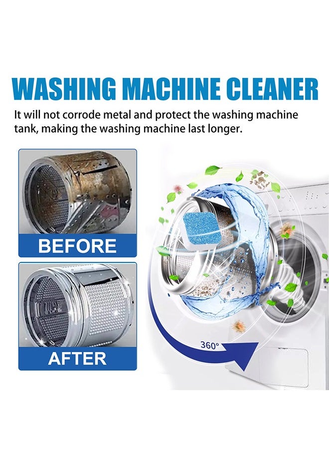 Washing Machine Cleaner， Effervescent Tablets, Washing Machine Cleaner Descaling Agent, Deep Cleaning Tablets, Suitable for Washing Machine Cleaning，Sterilization，Dirt removal 12PCS