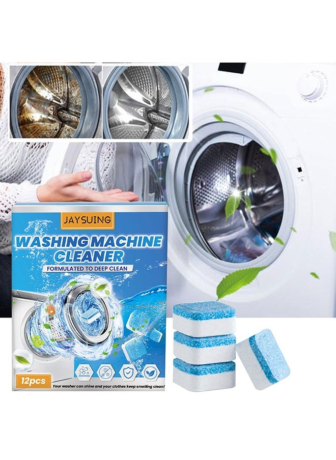 Washing Machine Cleaner， Effervescent Tablets, Washing Machine Cleaner Descaling Agent, Deep Cleaning Tablets, Suitable for Washing Machine Cleaning，Sterilization，Dirt removal 12PCS