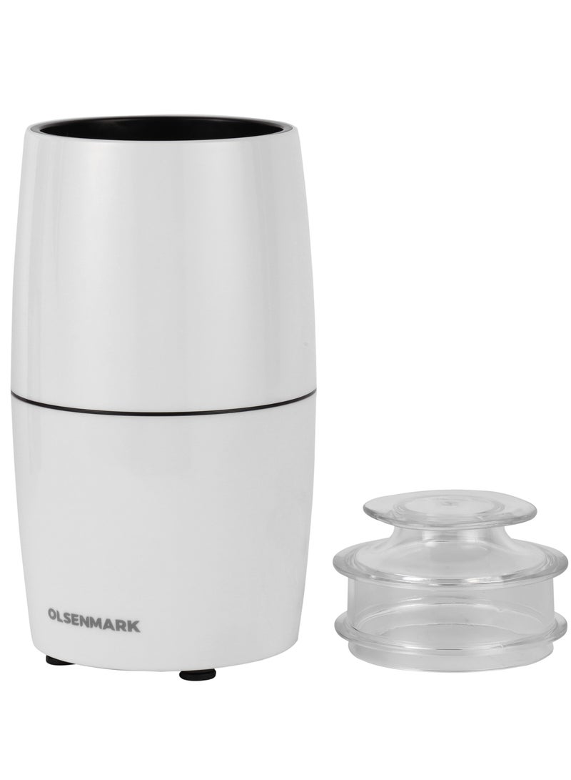 Coffee Grinder  60 g Capacity, 150W Powerful Motor, Durable Jar and Blade, Ergonomic Grip 0.06 kg 150 W OMCG7023 white