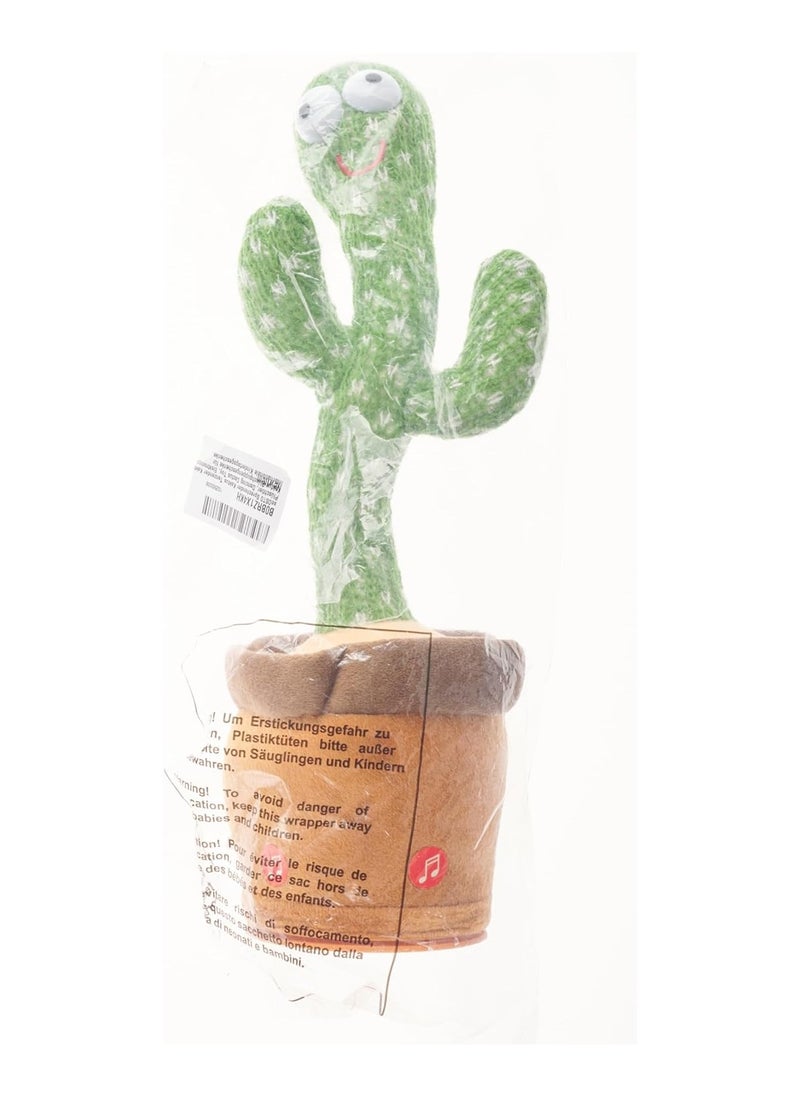 Rechargeable Toys Talking Cactus Baby Toys for Kids Dancing Cactus Toys Can Sing Wriggle Singing Recording Repeat What You Say Funny Education Toys for Children Playing Home Decor for Kids