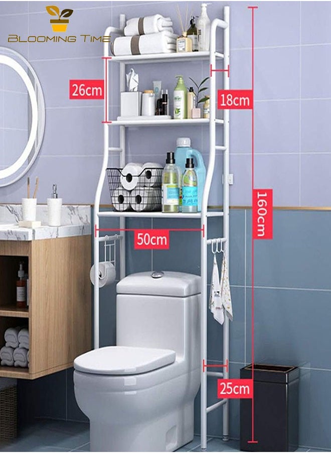 Bathroom floor-standing vertical toilet rack without punching combination