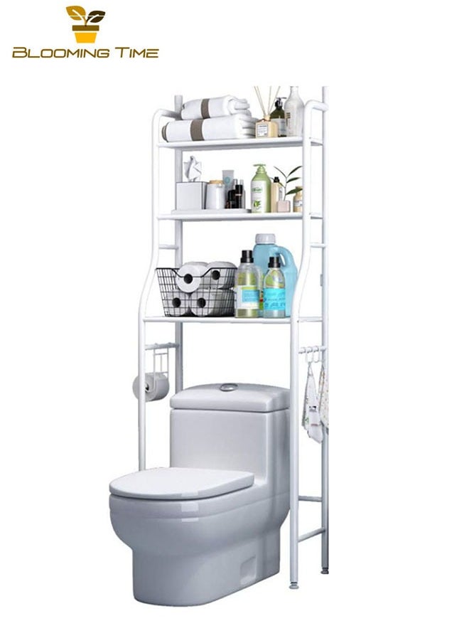 Bathroom floor-standing vertical toilet rack without punching combination