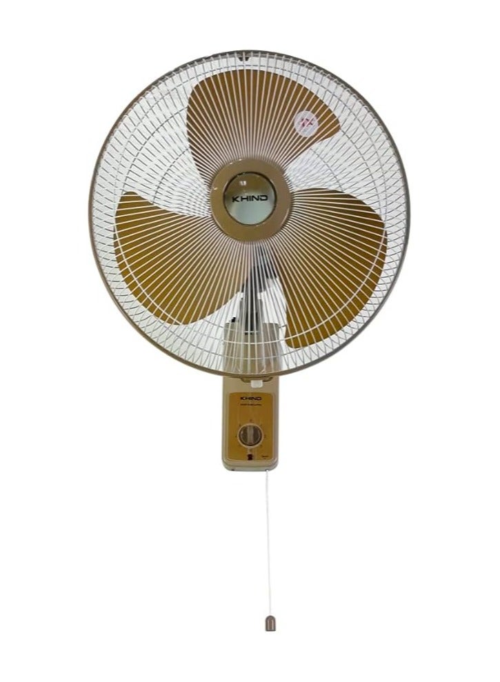 Wall Fan Metal Blade16-inch 3-Speed Option Auto Oscillation 100% Copper Motor 2-Year Warranty 55 W WF1601M Gold/Mocha