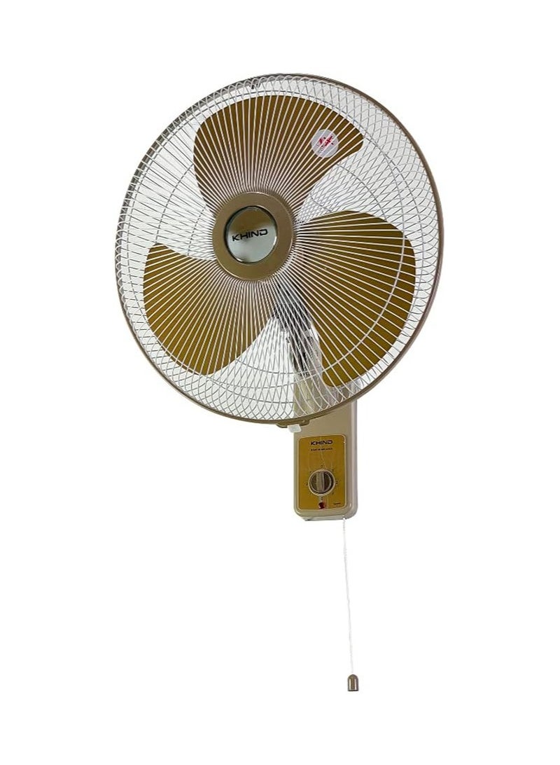 Wall Fan Metal Blade16-inch 3-Speed Option Auto Oscillation 100% Copper Motor 2-Year Warranty 55 W WF1601M Gold/Mocha