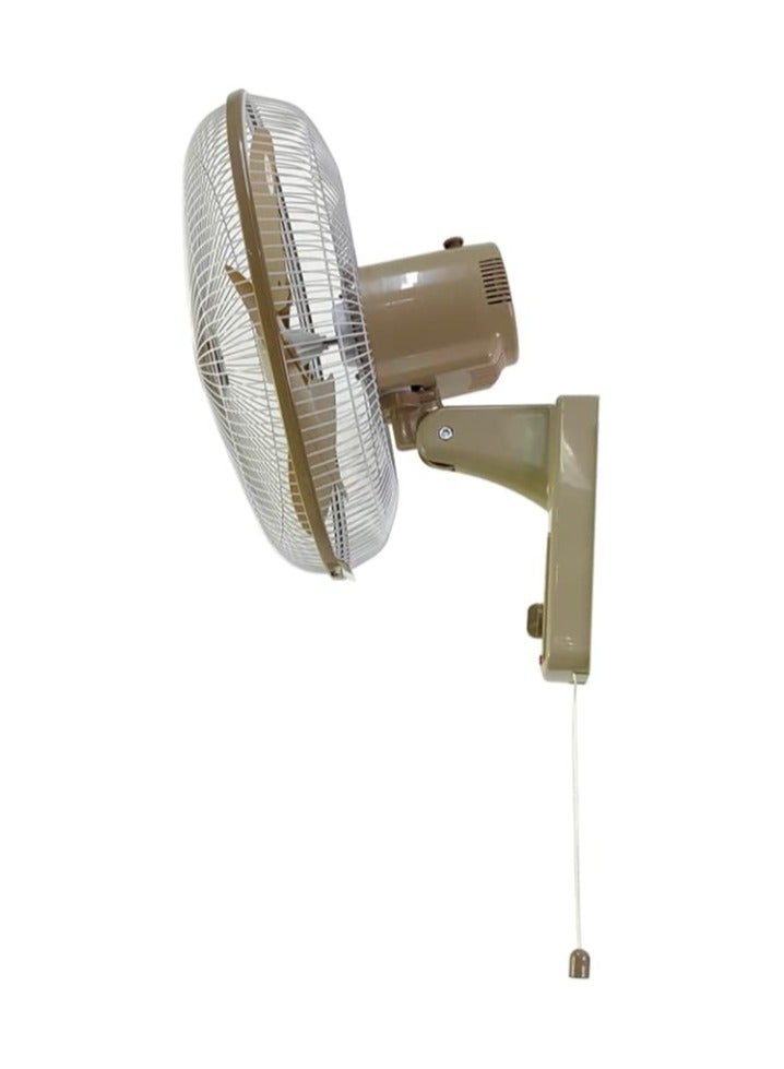 Wall Fan Metal Blade16-inch 3-Speed Option Auto Oscillation 100% Copper Motor 2-Year Warranty 55 W WF1601M Gold/Mocha