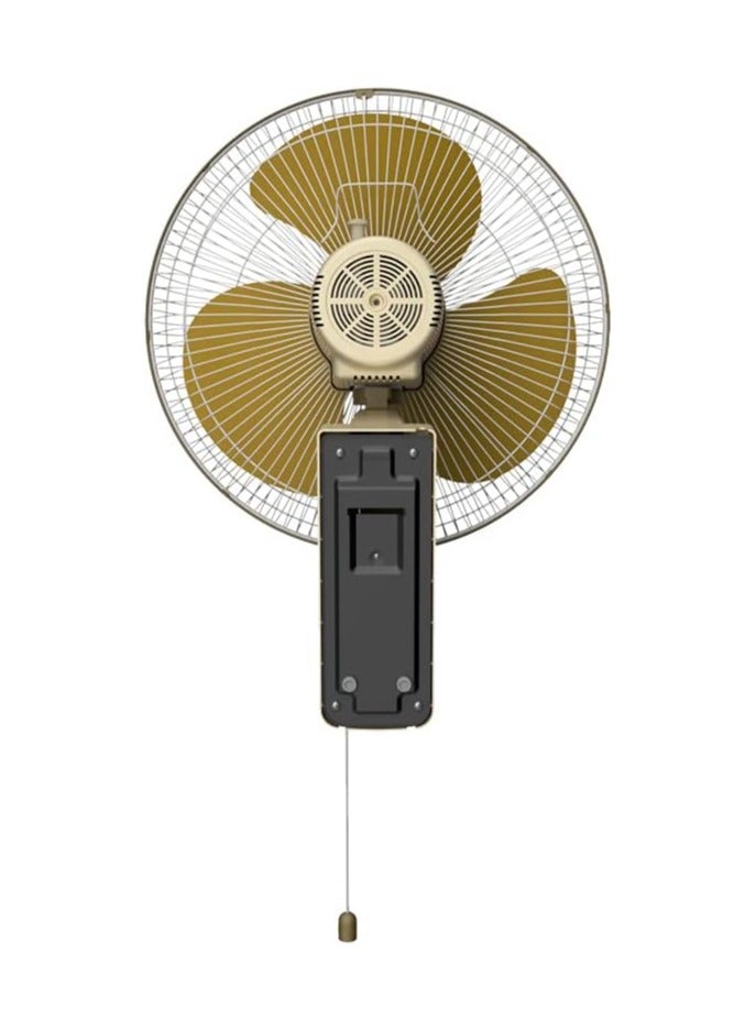 Wall Fan Metal Blade16-inch 3-Speed Option Auto Oscillation 100% Copper Motor 2-Year Warranty 55 W WF1601M Gold/Mocha