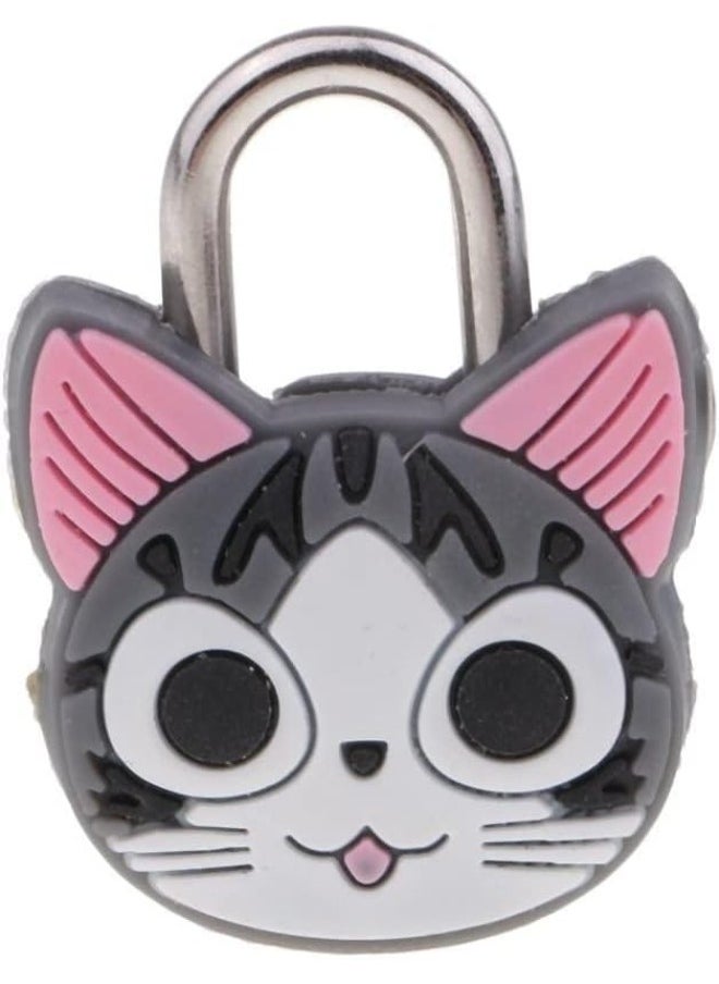 PULABO Lovely Animal Mini Small Cartoon Lock Novelty Padlock with Keys for Suitcase Luggage,Backpacks and Lockers DIY Crafting - 2 Cat, as described Popular