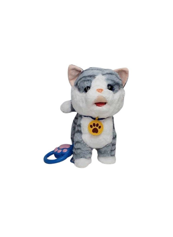 Talking Musical Walking Cat - Interactive Toy for Kids, Motion-Sensing Cat Doll, Talking Plush Toy, Fun Gift for Children, Singing & Walking Cat Toy