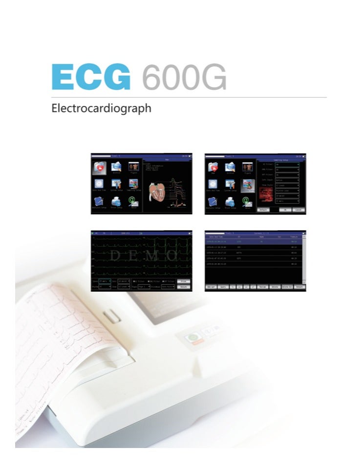 CONTEC ECG600G Digital 12 Lead Electrocardiograph ECG machine EKG CE