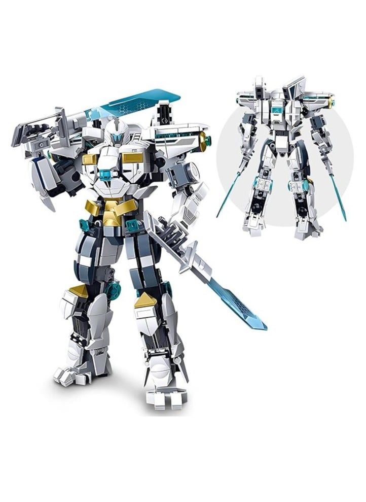 CHU DAI Ice Warrior Mech Building Set,Soldier Toy Games Cool City Protector Battle Model for Adults Boys 8+, Creative Action Robot Gifts Perfect for Christmas Birthday (561 Pcs)