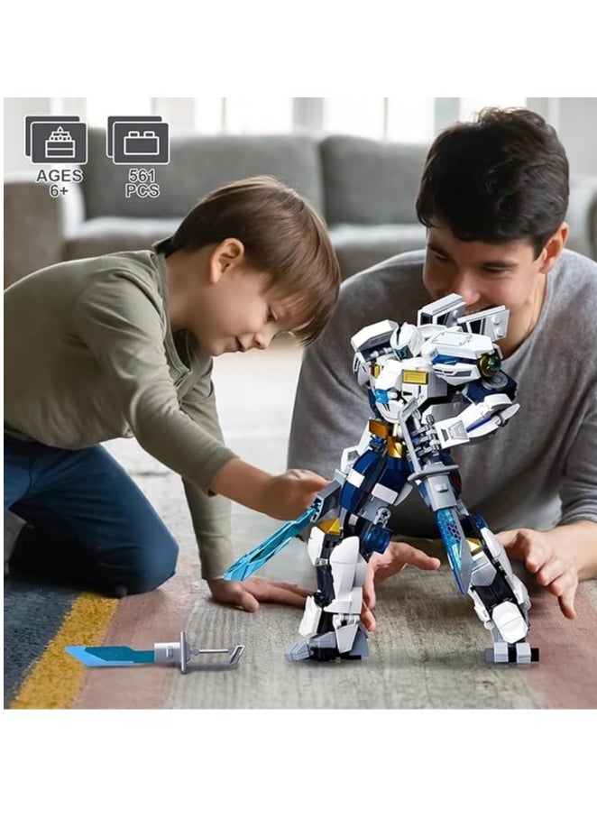 CHU DAI Ice Warrior Mech Building Set,Soldier Toy Games Cool City Protector Battle Model for Adults Boys 8+, Creative Action Robot Gifts Perfect for Christmas Birthday (561 Pcs)