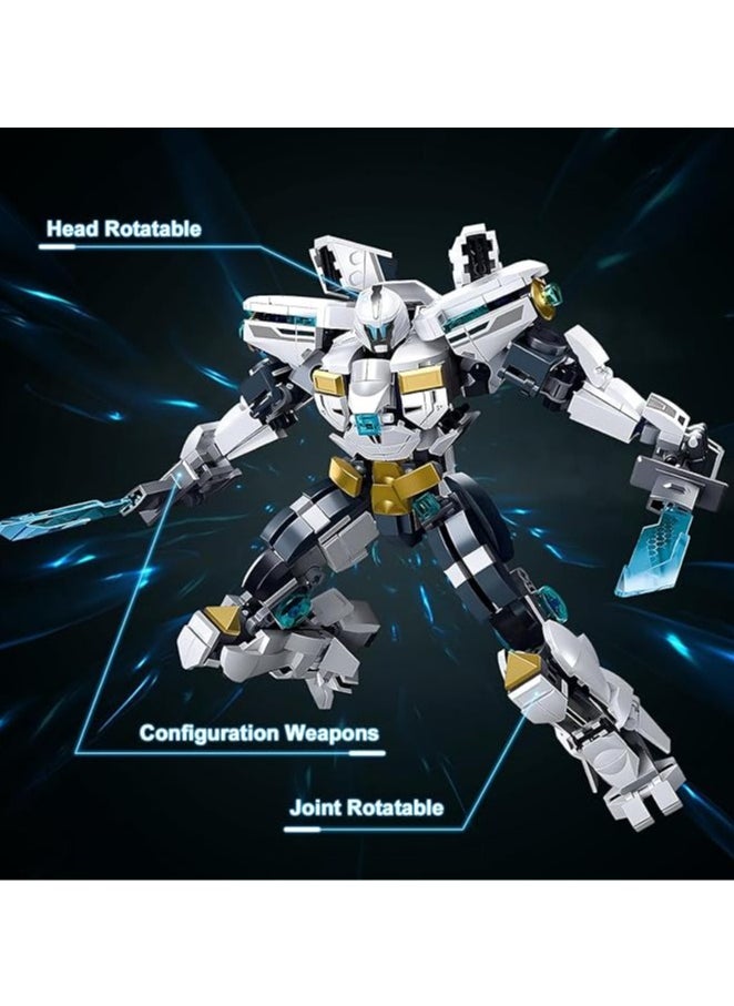 CHU DAI Ice Warrior Mech Building Set,Soldier Toy Games Cool City Protector Battle Model for Adults Boys 8+, Creative Action Robot Gifts Perfect for Christmas Birthday (561 Pcs)