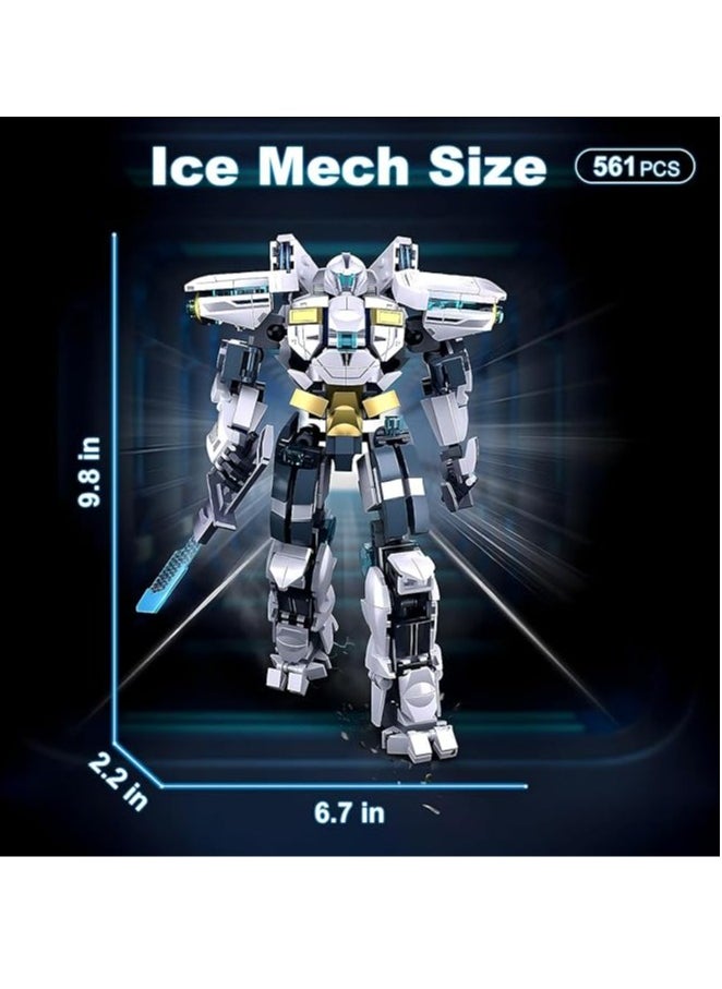 CHU DAI Ice Warrior Mech Building Set,Soldier Toy Games Cool City Protector Battle Model for Adults Boys 8+, Creative Action Robot Gifts Perfect for Christmas Birthday (561 Pcs)