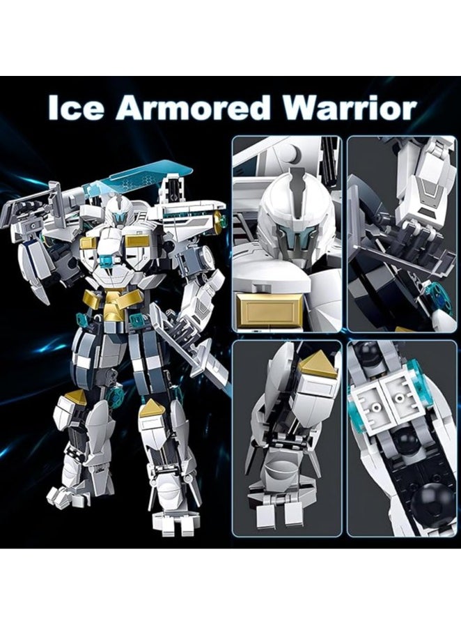 CHU DAI Ice Warrior Mech Building Set,Soldier Toy Games Cool City Protector Battle Model for Adults Boys 8+, Creative Action Robot Gifts Perfect for Christmas Birthday (561 Pcs)