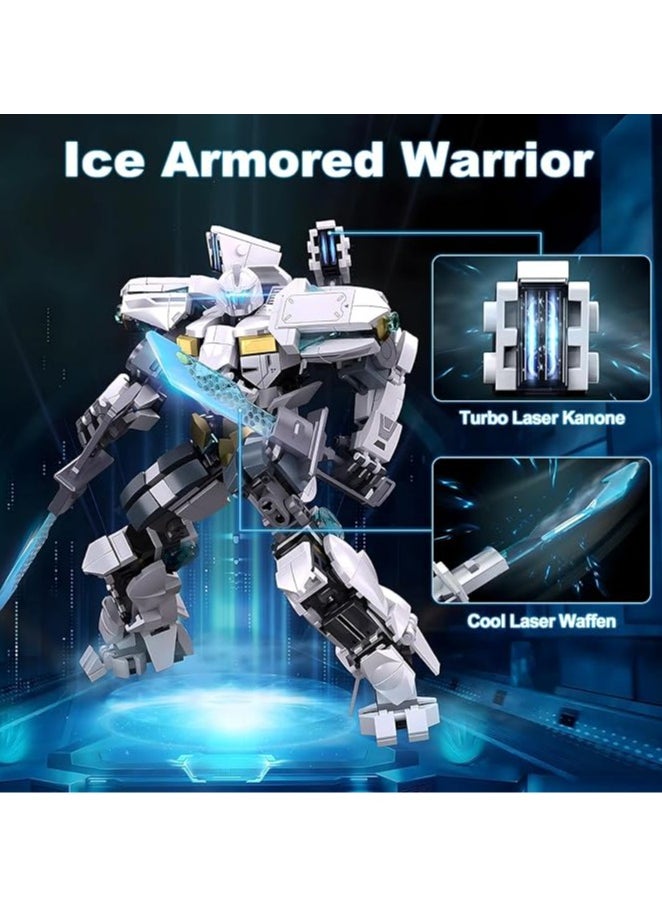 CHU DAI Ice Warrior Mech Building Set,Soldier Toy Games Cool City Protector Battle Model for Adults Boys 8+, Creative Action Robot Gifts Perfect for Christmas Birthday (561 Pcs)