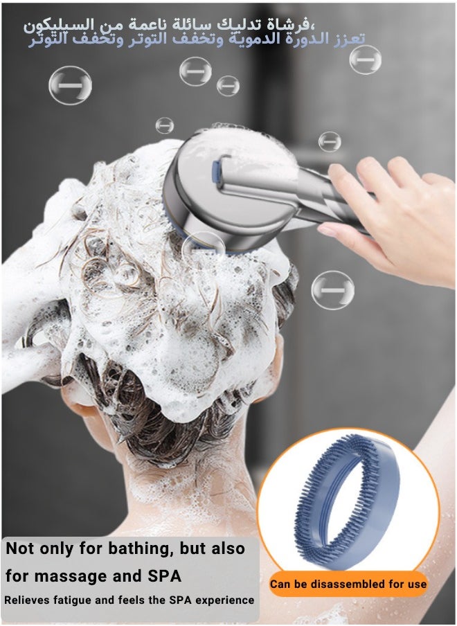 Shower Head with Handheld, Shower Heads High Pressure, Filtered Shower Head with Hose, Bracket, and with 3 Cotton Filters