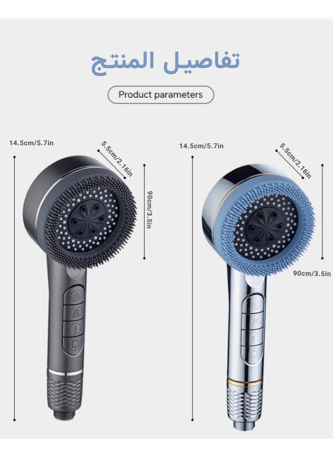 Shower Head with Handheld, Shower Heads High Pressure, Filtered Shower Head with Hose, Bracket, and with 3 Cotton Filters