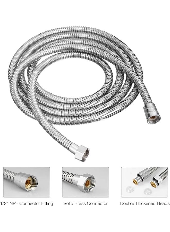 Extra Large Shower Hose, 5 Meters Shattaf Pipe For Toilet Handshower, Stainless Steel Flexible Explosion-Proof Encryption Hose