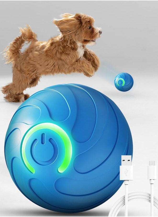 Interactive Rechargeable Dog Ball Motion Activated Toy with LED Lights, Durable & Safe for Indoor/Outdoor Play