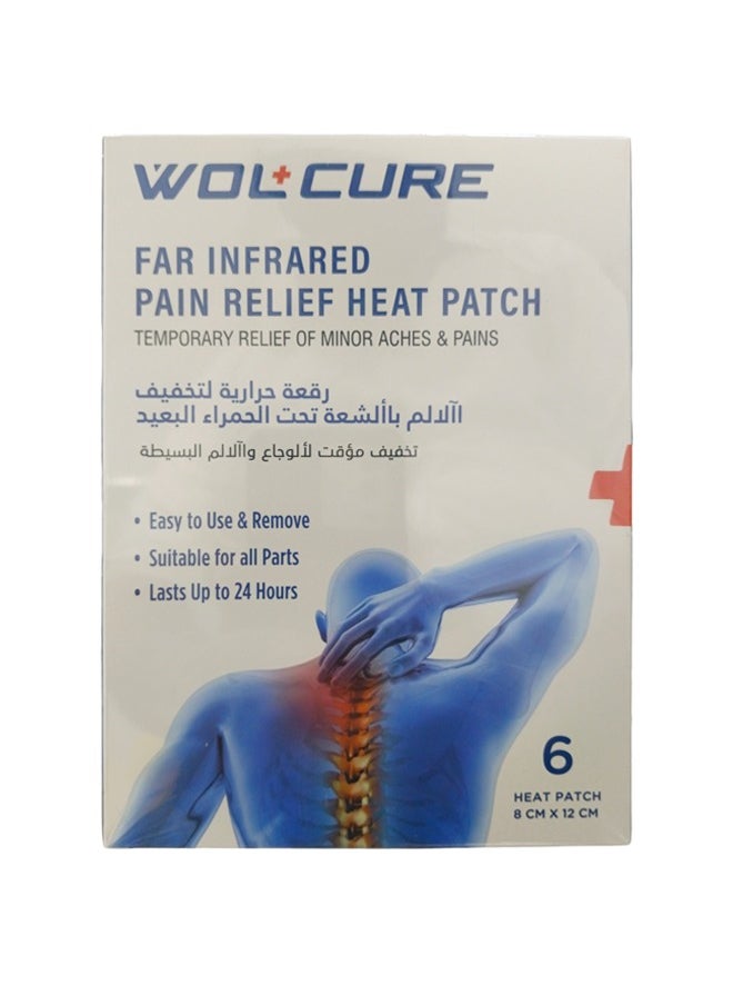 Wolcure Far Infrared Pain Relief Heat Patch (Pack of 30, 8 cm x 12 cm) – Temporary Relief for Minor Aches & Pains