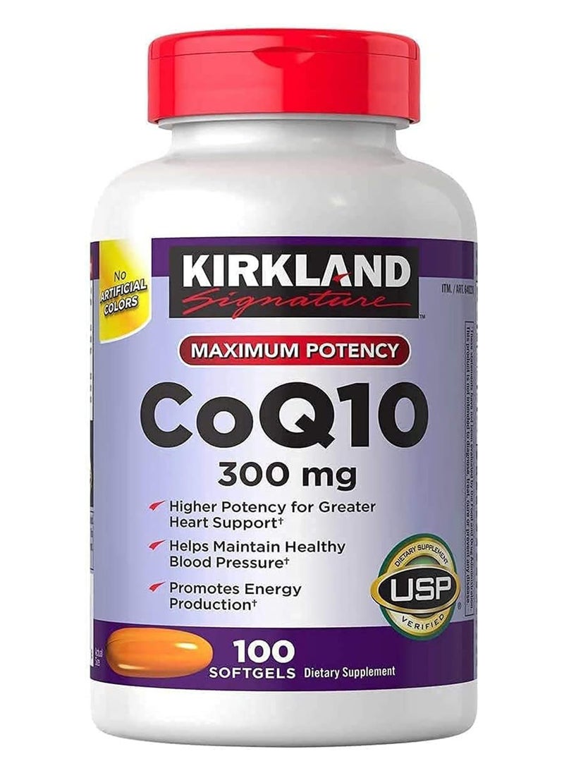 Kirkland Signature Maximum Potency Coq10 300 Mg 100 Softgels Each Pack Of 1