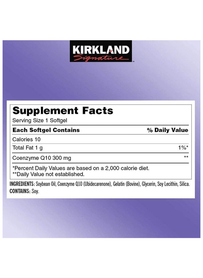 Kirkland Signature Maximum Potency Coq10 300 Mg 100 Softgels Each Pack Of 1