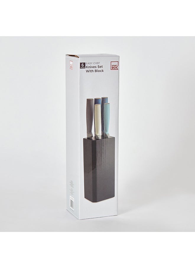 Cutelaria 6-Piece Knife Set with Block 20.32 x 1.5 x 4.5 cm