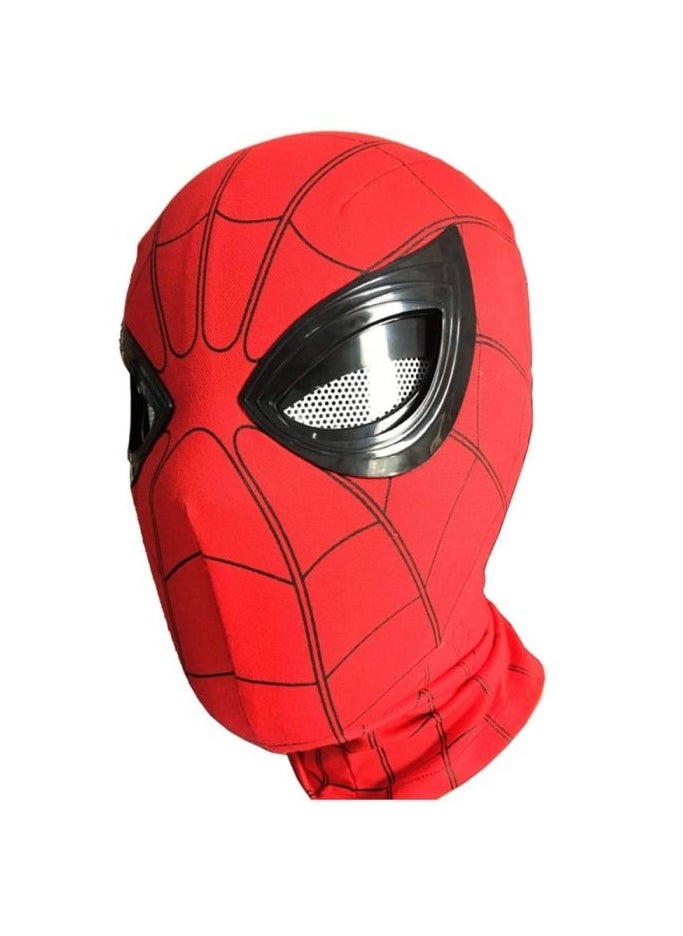 Spider Superhero Mask with Movable Eyes - Fully Automatic Remote-Controlled Blinking & Luminous Cosplay Mask for Teens and Adults - Adjustable Full Face Helmet with USB Charging