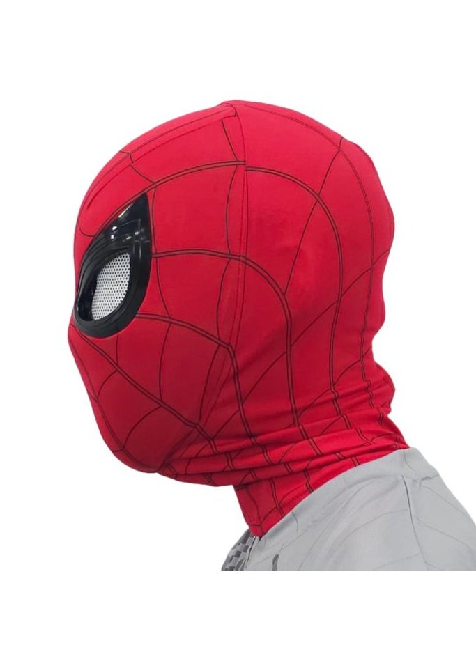 Spider Superhero Mask with Movable Eyes - Fully Automatic Remote-Controlled Blinking & Luminous Cosplay Mask for Teens and Adults - Adjustable Full Face Helmet with USB Charging