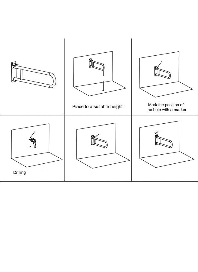 Toilet Grab Bar Bathtub Rails for Bathroom Handrails for Elderly Disabled