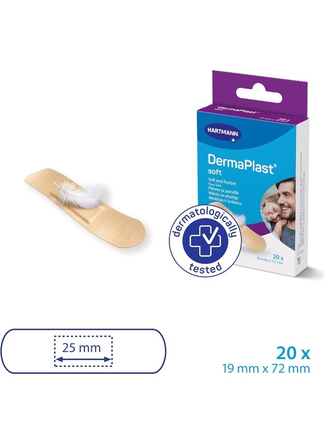 Dermaplast Soft Plasters 19X72Mm 20'S