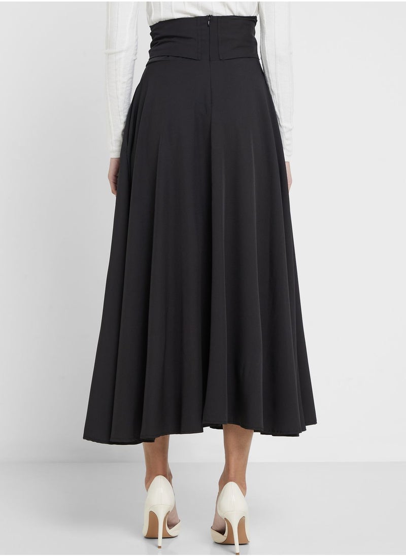 High Waist A Line Skirt