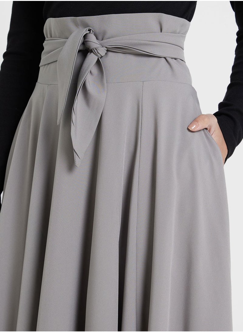 High Waist A Line Skirt