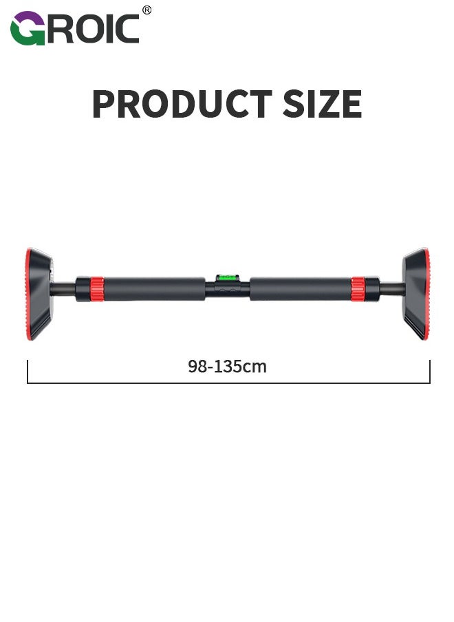 Pull Up Bar for Doorway, Adjustable Doorway Pull Up Bar 98-135cm  with Calorie,Digital Rep Counter, Workout Timer & Level,Door Pull Up Bar & Chin Up Bar for Door Frame