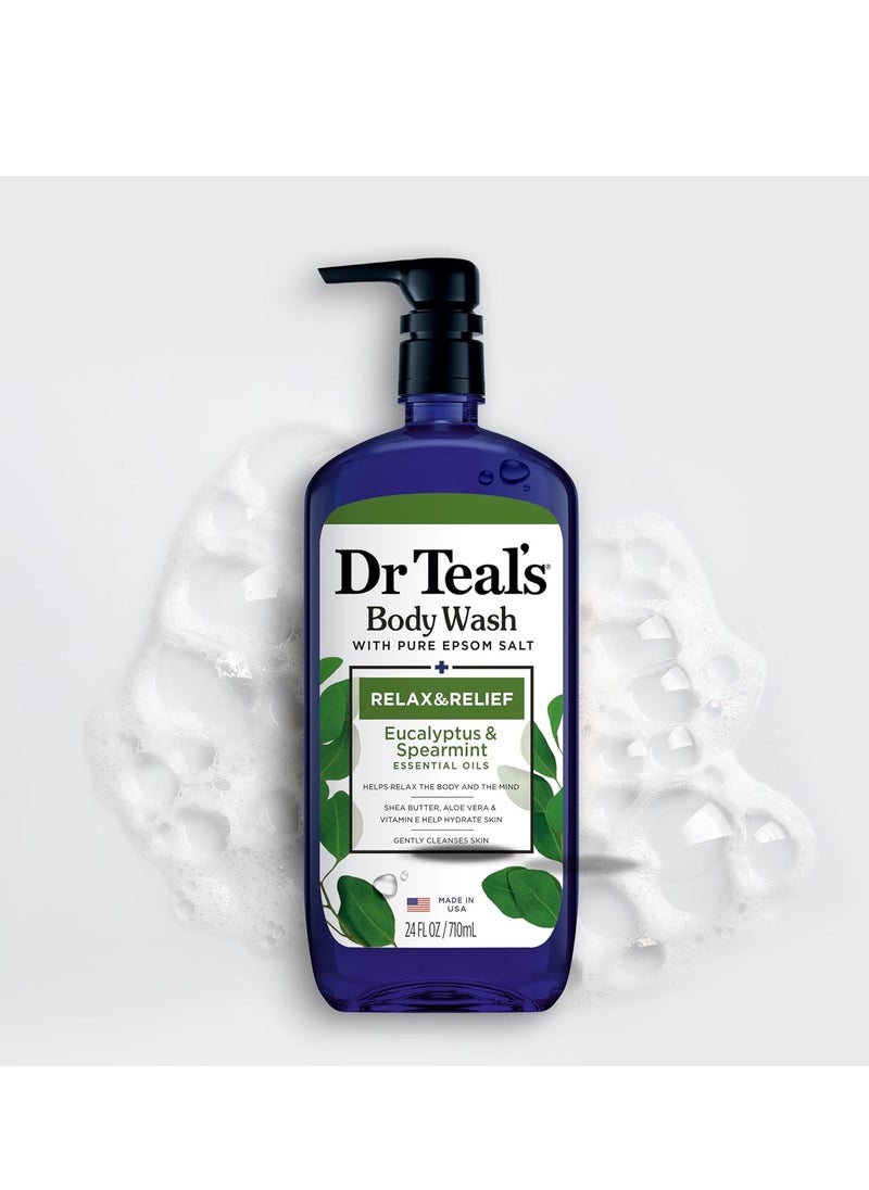 Teal's Ultra Moisturizing Body Wash Relax and Relief with Eucalyptus Spearmint 24 Fluid Ounce