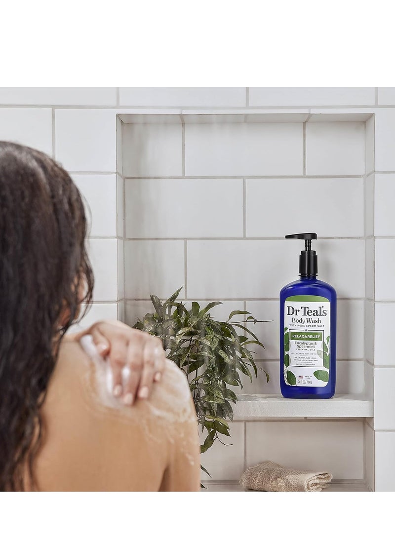 Teal's Ultra Moisturizing Body Wash Relax and Relief with Eucalyptus Spearmint 24 Fluid Ounce