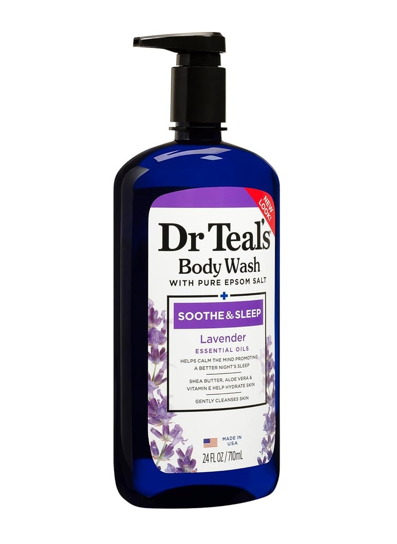 Pure Epsom Salt Body Wash Soother and Moisturize With Lavender 24 Ounce