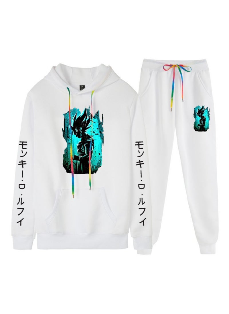 Dragon Ball Printed Casual Loose Hoodie Set