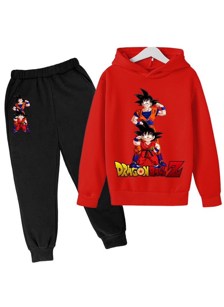 New Dragon Ball Children's Casual Loose Hoodie Set