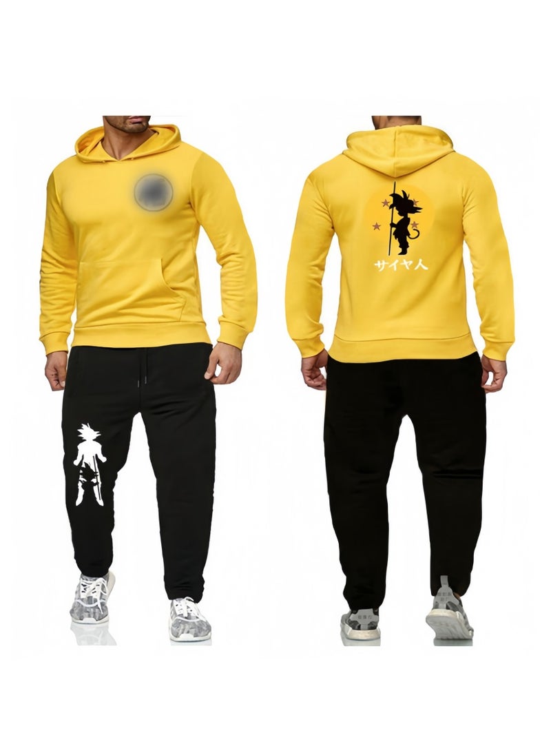 Dragon Ball Printed Casual Loose Hoodie Set