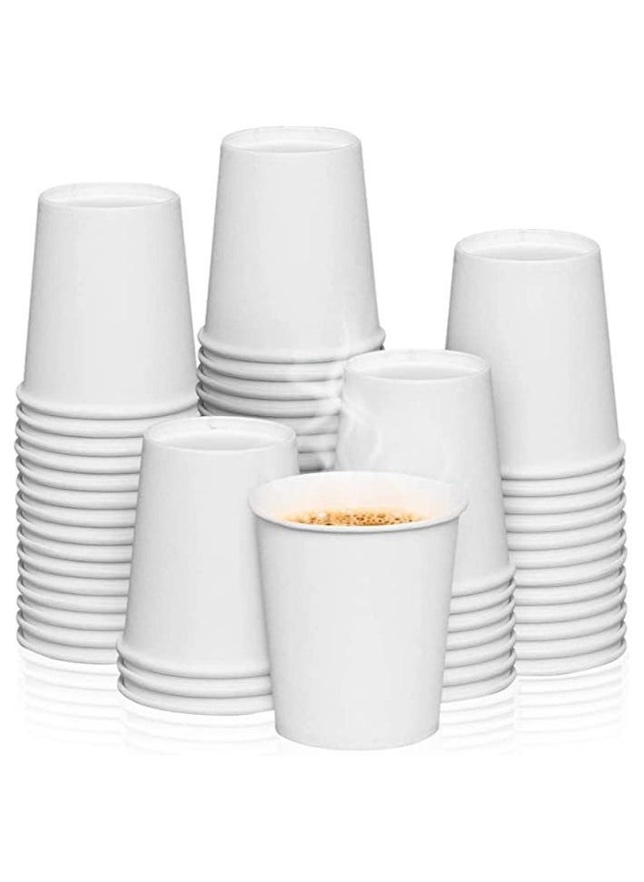 MARKQ [1000 Cups] 7oz White Paper Cups | Paper Cups for Hot & Cold Drinks | Disposable Cups for Home, Parties and Work