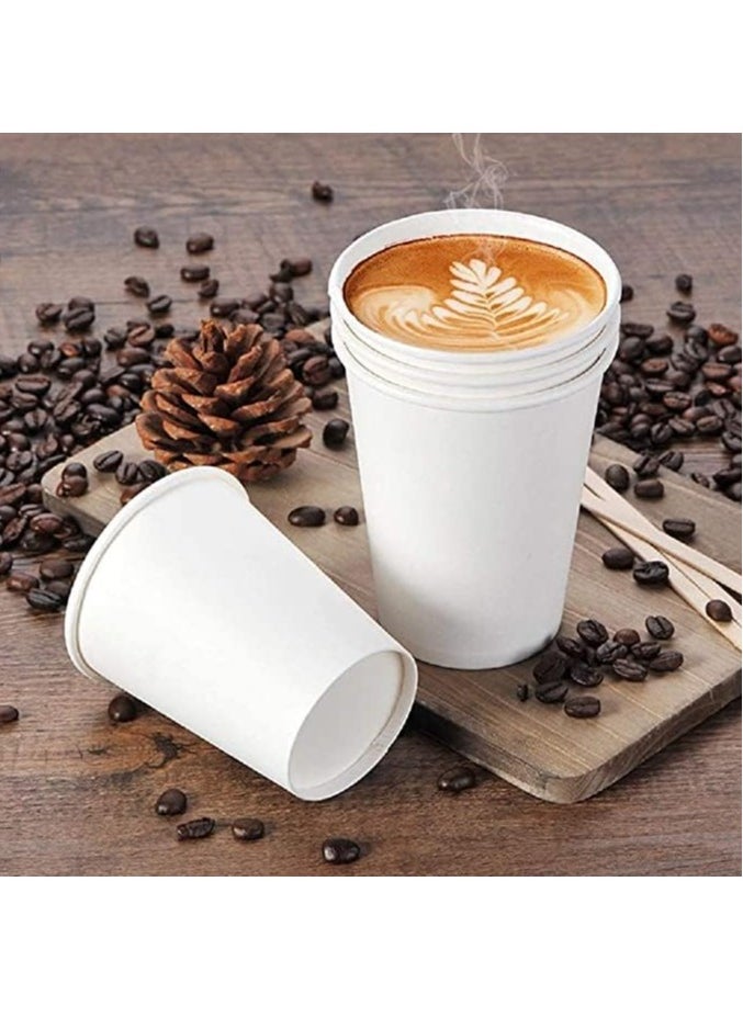 MARKQ [1000 Cups] 7oz White Paper Cups | Paper Cups for Hot & Cold Drinks | Disposable Cups for Home, Parties and Work