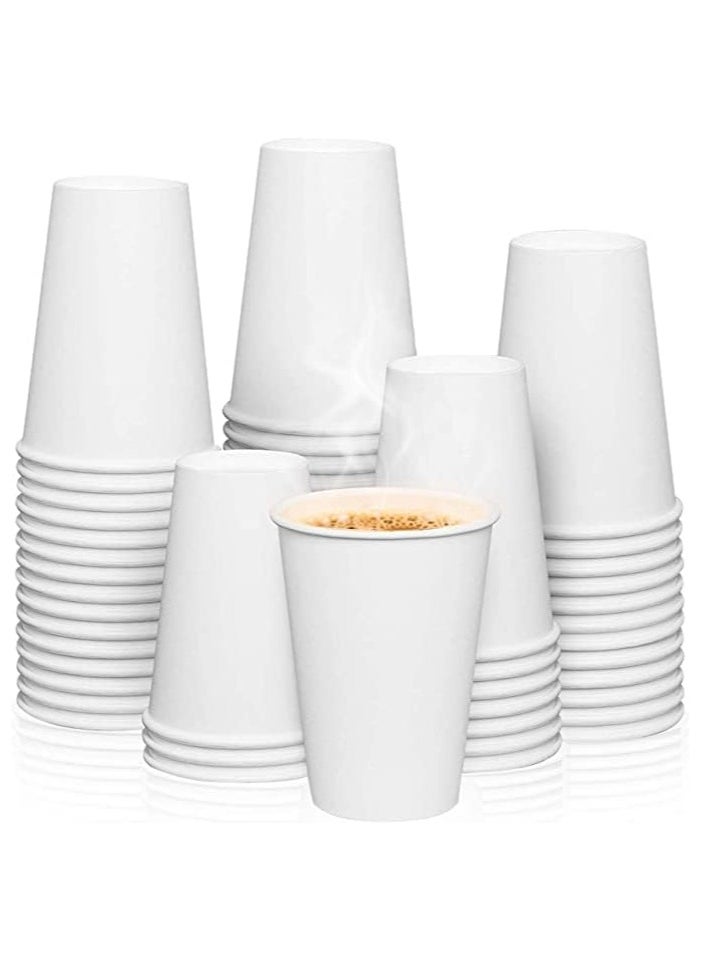 MARKQ [1000 Cups] 16 Oz White Paper Cups | Paper Cups for Hot & Cold Drinks | Disposable Cups for Hot Chocolate, Cocoa, Water, Coffee Cups